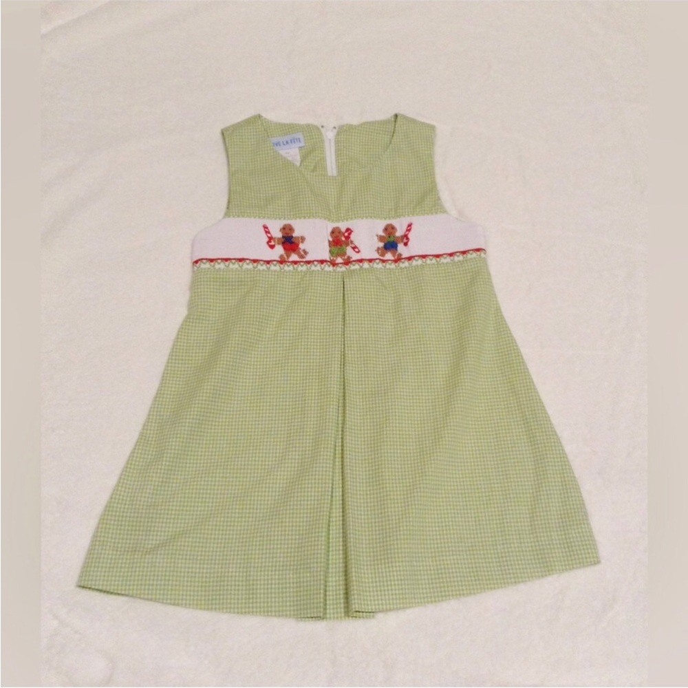 Vive La Fête Smocked A Line Gingerbread Dress size 18 months